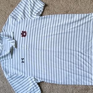 Auburn football Under Armour striped polo, never worn